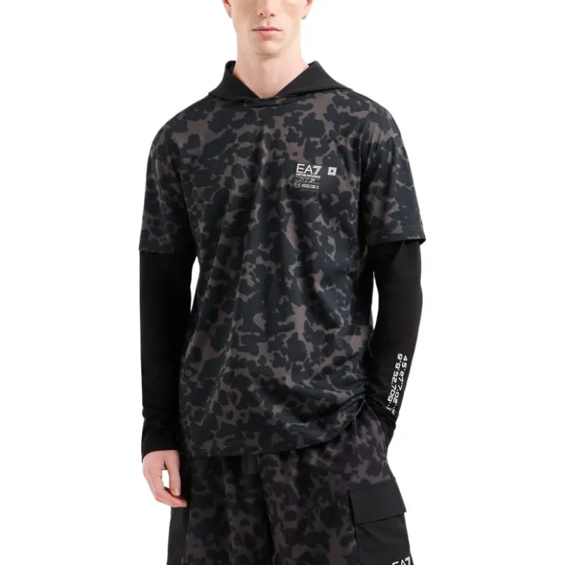 EMPORIO ARMANI EA7 SS25 T Shirt Men's Dark Gray-2