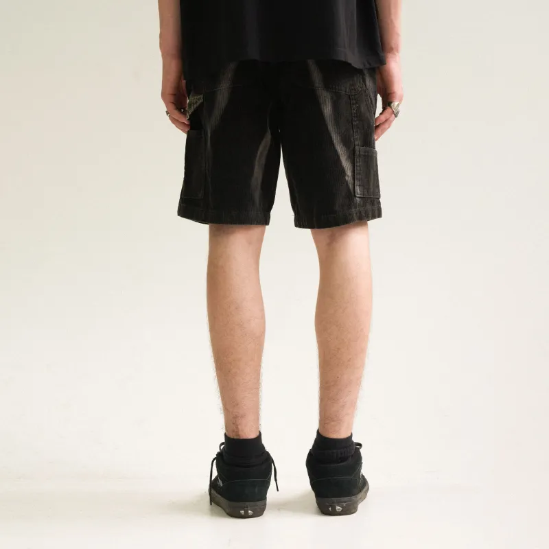 False Perception Casual Shorts Unisex Washed Black-4