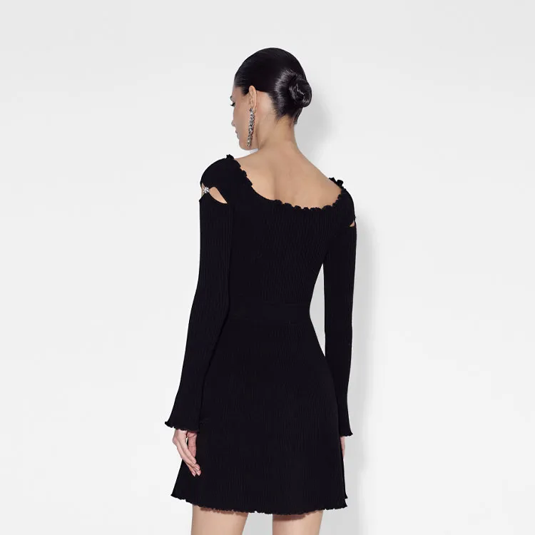 Bebe FW23 Long Sleeved Dress Women's Black-2