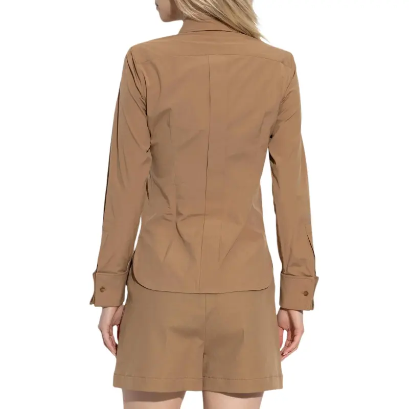 MaxMara Ala Logo Detailed Long Sleeved Shirt-3