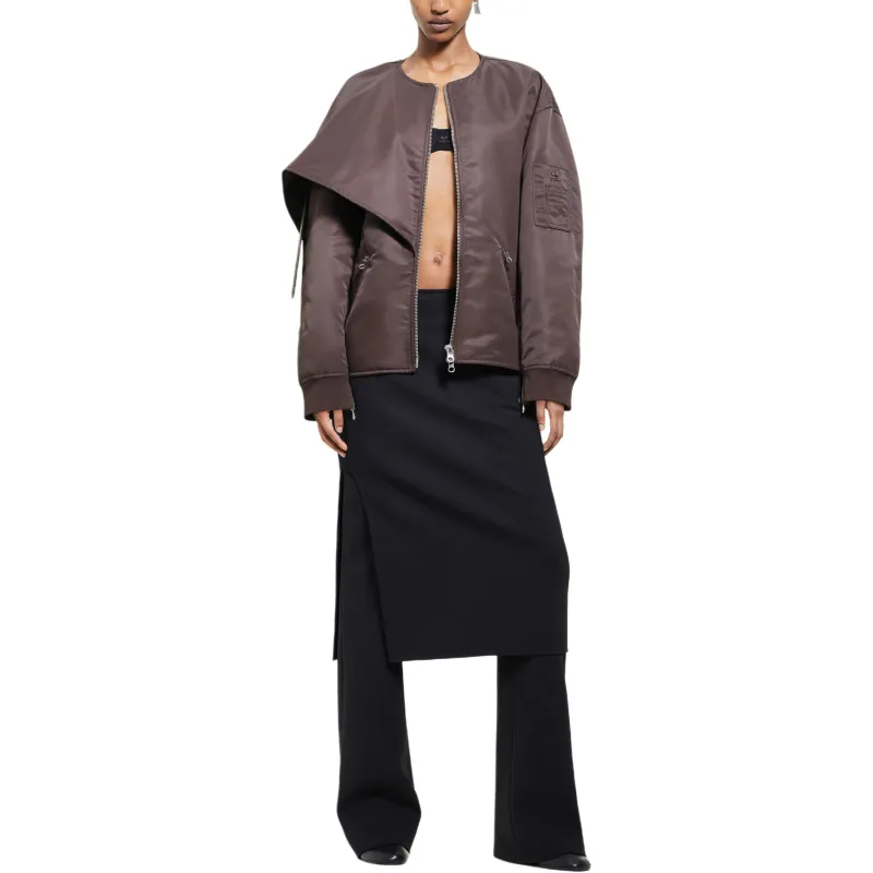 COURREGES Bow Collar Oversized Bomber Jacket-1
