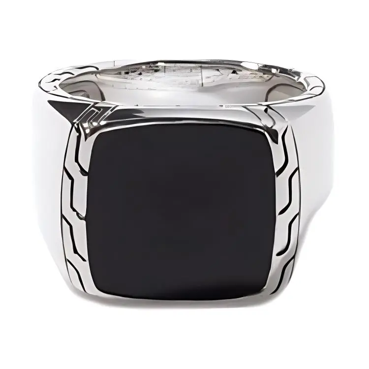 John Hardy Classic Chain Jade Signet Ring-1