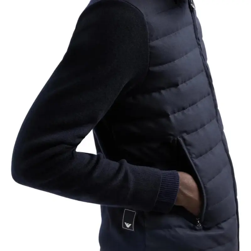 EMPORIO ARMANI Travel Essential Knit Blouson With Quilted Insert-4