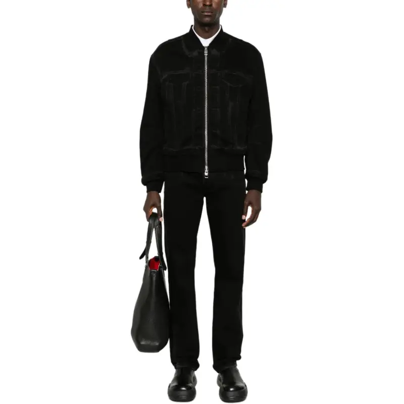 Alexander McQueen Logo Patch Straight Leg Jeans-2