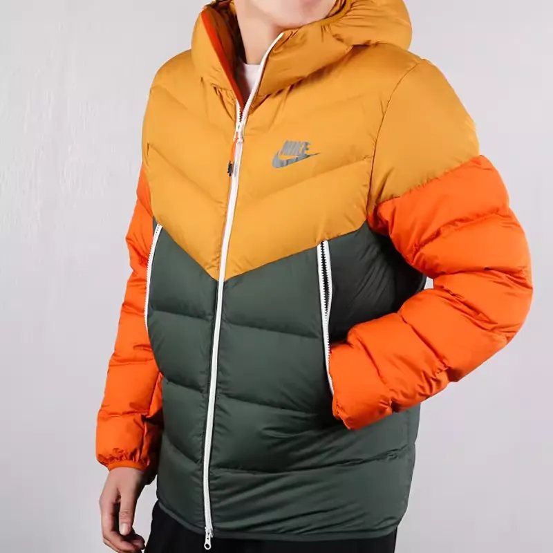 Nike Down Jackets Men Yellow Green-4