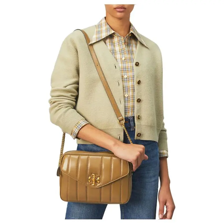 TORY BURCH Kira Lambskin Leather Shoulder Bag, Crossbody Bag Medium Size Women's Sesame-4