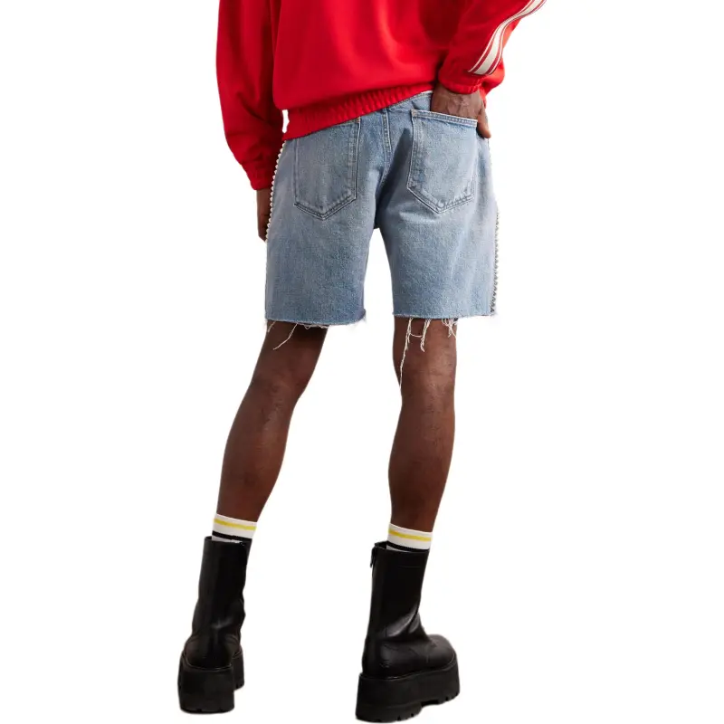 CELINE Denim Shorts Men Sky Blue-3