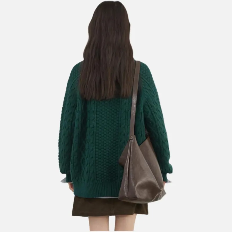 CHIC VEN Sweater Women's Vintage Green-2