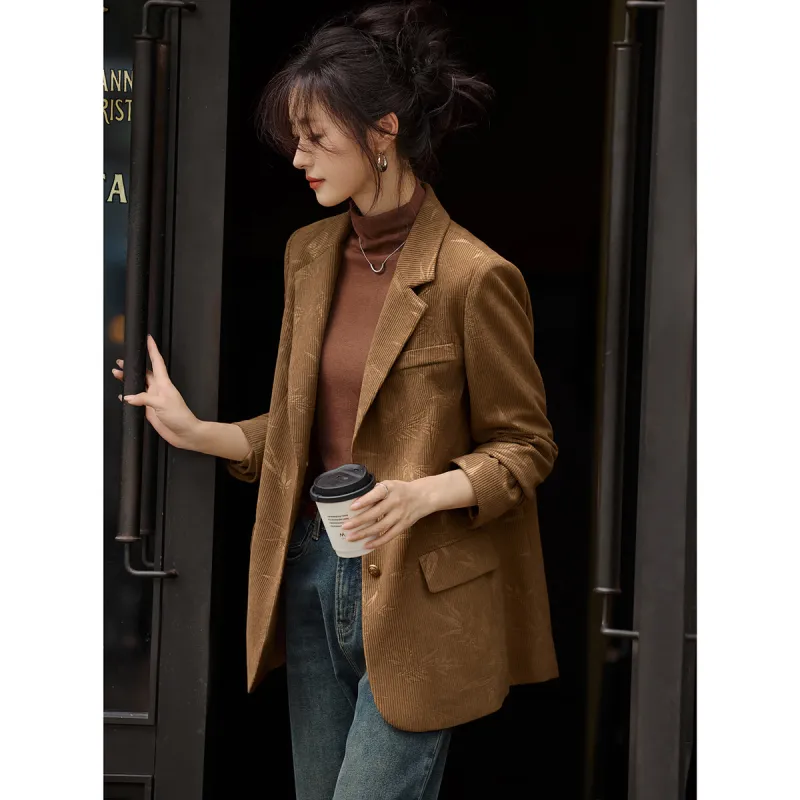 Mo Han Yi Mei Business Suit Women's Milk Coffee-3