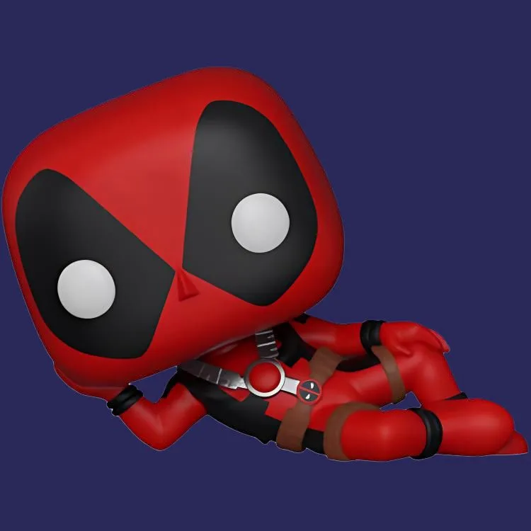 Funko POP Deadpool 2 Lying Down Deadpool Chibi Figures-2