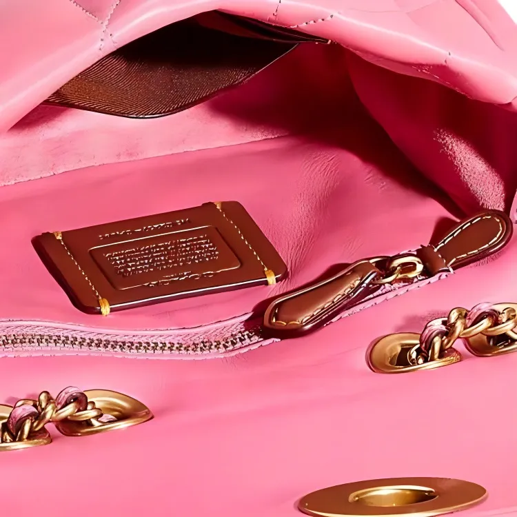COACH Nappa Leather Pillow Bag, Crossbody Bag, Shoulder Bag Small Size Women's Pink-3
