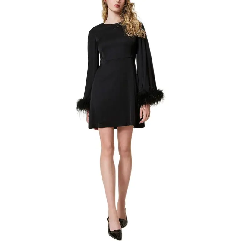 TWINSET MILANO Long-Sleeved Dresses Women's Black-1