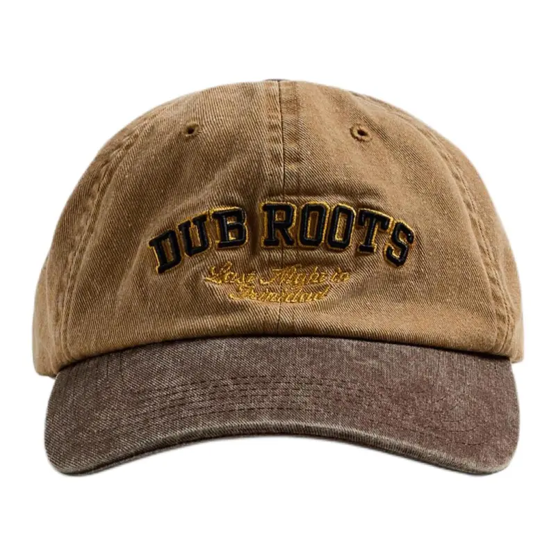 ZARA Cotton Baseball Caps Men's Brown-1