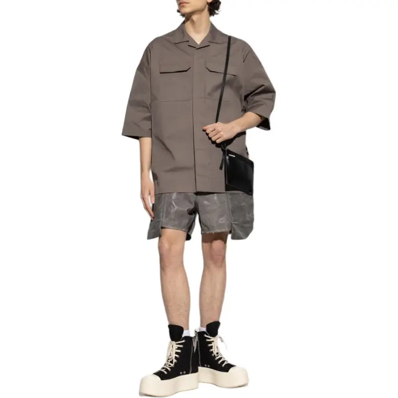RICK OWENS Magnum Tommy Short Sleeved Shirt-2