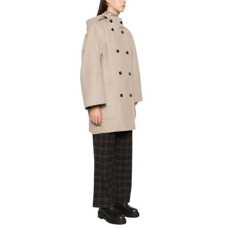 MaxMara Arturo Double Breasted Straight Hem Coat-4