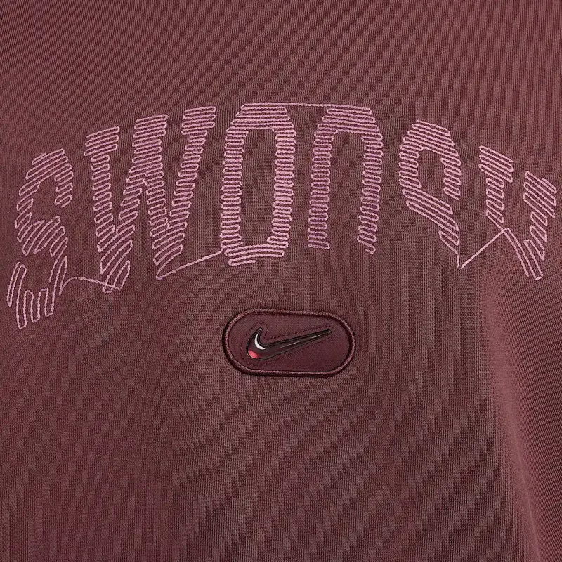Nike Solo Swoosh Sweatshirt Men's Vibrant Burgundy Wine Red-4