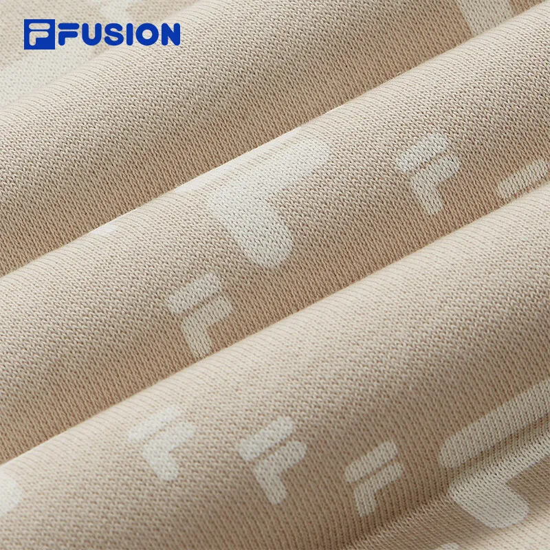 FILA FUSION Sweatshirt Fleece Lined Unisex Skin Gray-2