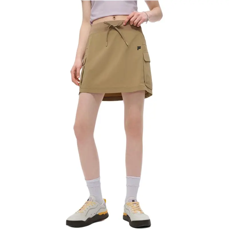 FILA FUSION FOBFUSION LIFE SS25 Casual Short Skirts Women's Sand Millet Brown BG-1