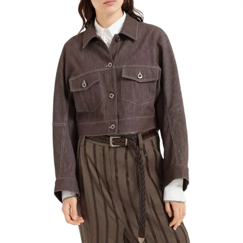 Brunello Cucinelli Embellished Cropped Jacket-1