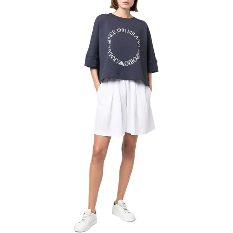 EMPORIO ARMANI Crop Tops Women's Blue-1