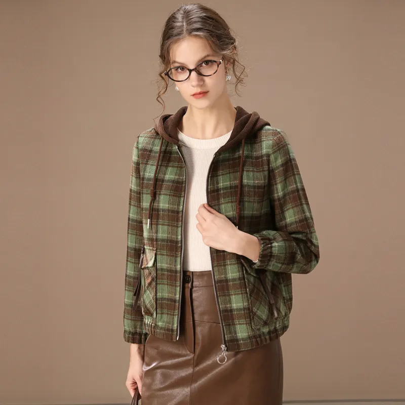 FENHONGMALI Jackets Coats Women's Green-1