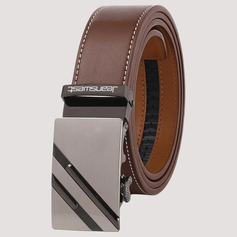 JEANSWEST Cow Split Leather Belts Men's 3.5cm-1