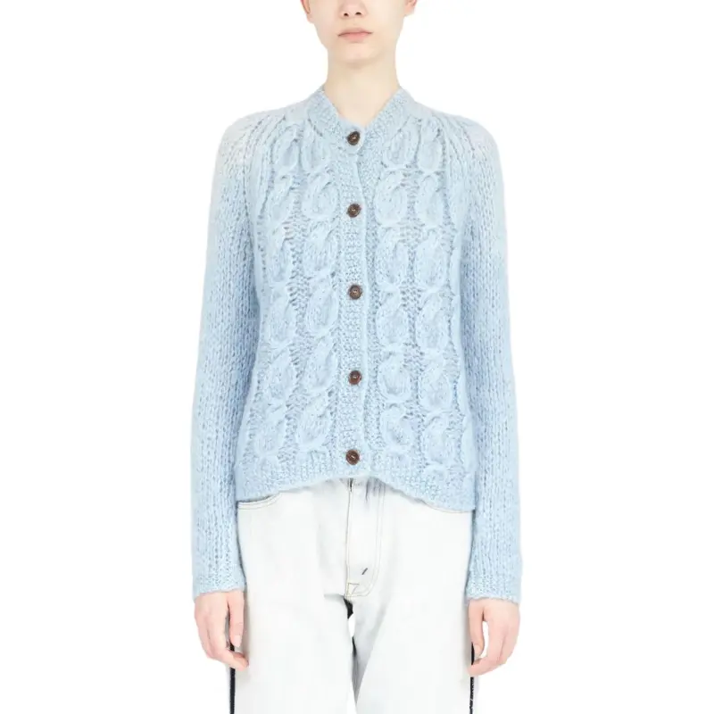 Maison Margiela Buttoned Crewneck Long Sleeved Cardigan-4