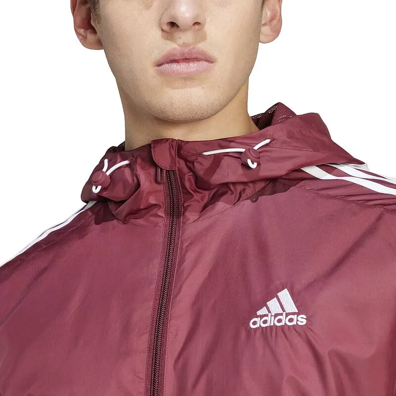 Adidas Essential3 Stripes Jackets Coats Men's Deep Red-3
