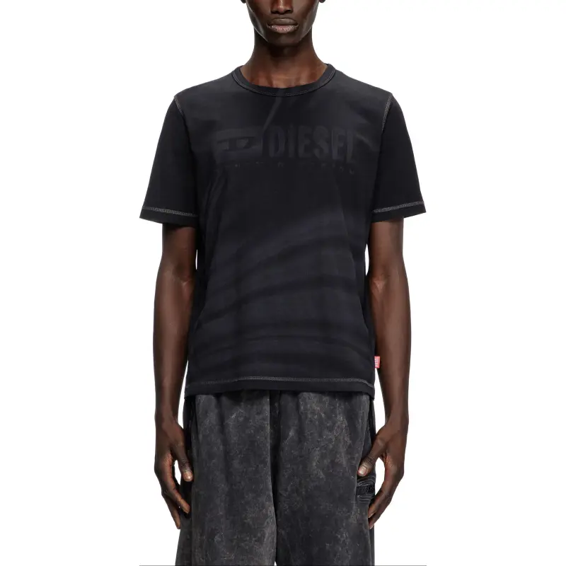 DIESEL T Adjust R13 Laser Faded Logo T Shirt-3
