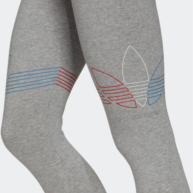 Adidas Originals Adicolor Loungewear Adicolor Tricolor Knitted Sports Pants Women's Medium Heather Gray-5