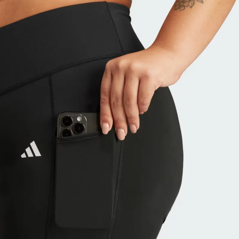 Adidas OPTIME 7-INCH LEGGINGS PLUS SIZE Sports Shorts Women's Black-4