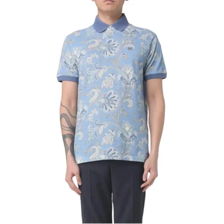ETRO Graphic Printed Short Sleeved Polo Shirt-3