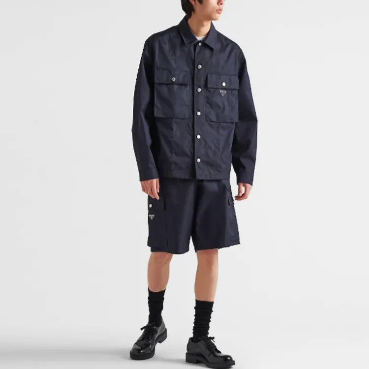 PRADA Casual Shorts Men Marine Blue-3