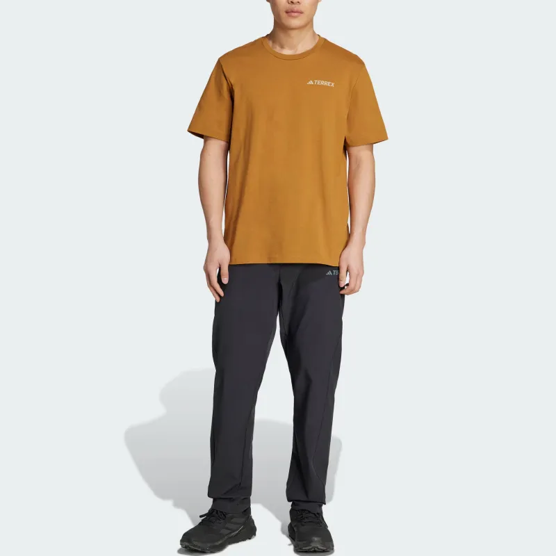 Adidas Terre T Shirt Men's Bronze Strata/Detective Gold-4