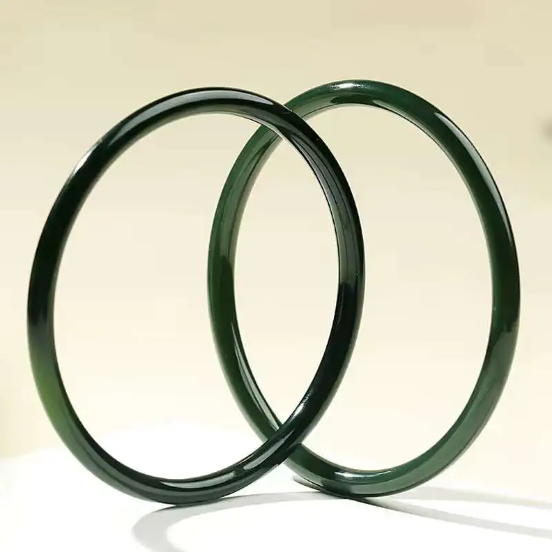 Grace Hetian Jade Bangles Green Jade Women's-2