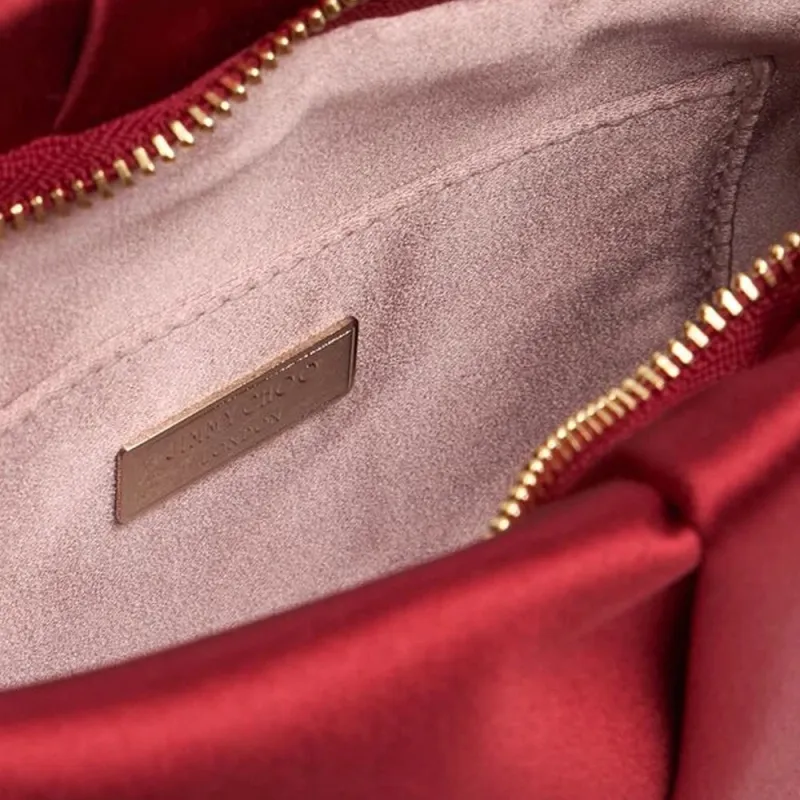 Jimmy Choo Viscose One Shoulder Clutch Women's Rubies Color-4