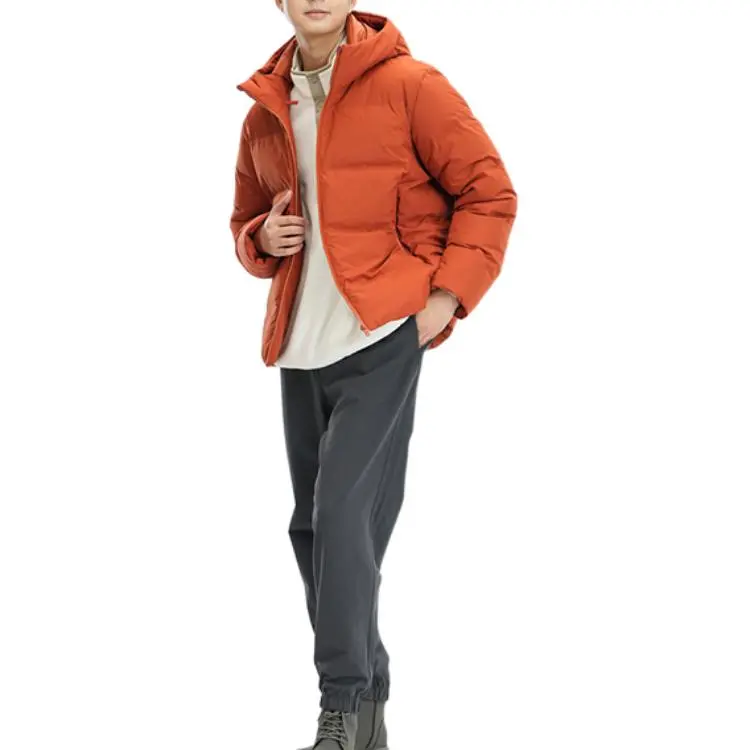 UNIQLO Down Jacket Men's Maple Leaf Orange-3