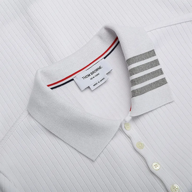 THOM BROWNE Polo Shirts Men White-3
