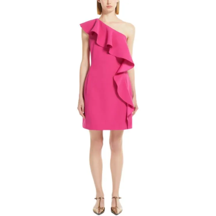 MaxMara Studio Giacomo Ruffled One Shoulder Dress-1