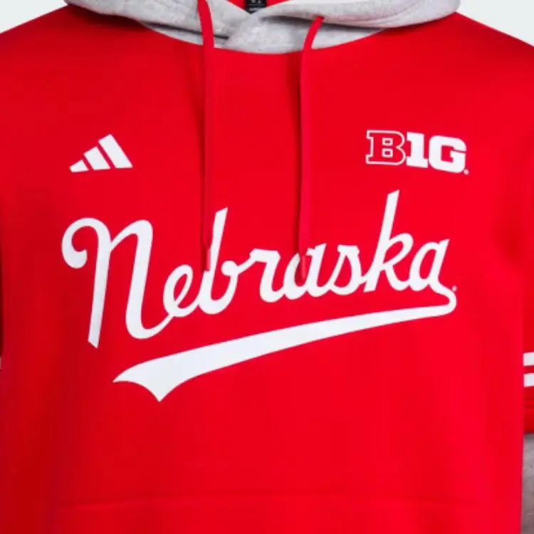 Adidas Free Shipping With AdiClub Nebraska Cornhuskers Hooded Jersey-2