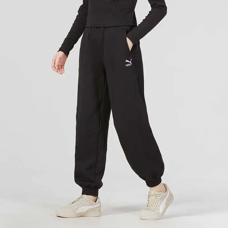 PUMA Knitted Sweatpants Women's Black-4
