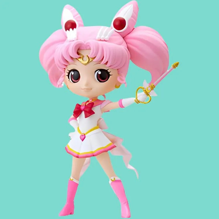 BANPRESTO Qposket Collection, Sailor Moon, Super Sailor Moon, Moonlight Kaleidoscope Staff Ver. Chibi Figures-3