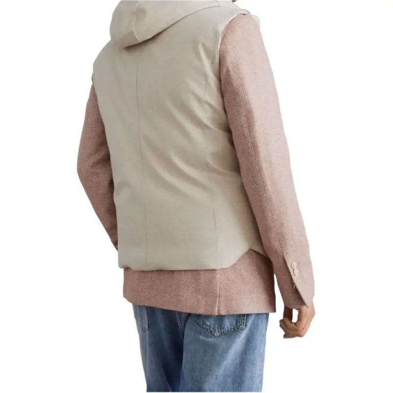 Brunello Cucinelli Flannel Hooded Down Vest-3