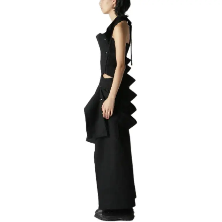 Yohji Yamamoto Sleeveless Dress Women's Black-3