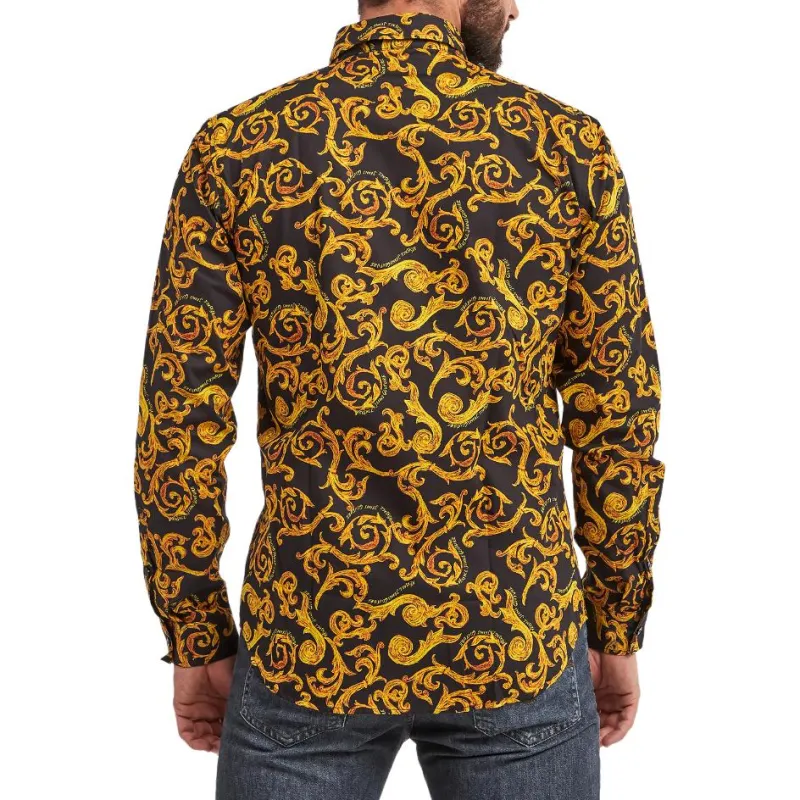VERSACE JEANS COUTURE Baroque Printed Buttoned Shirt-3