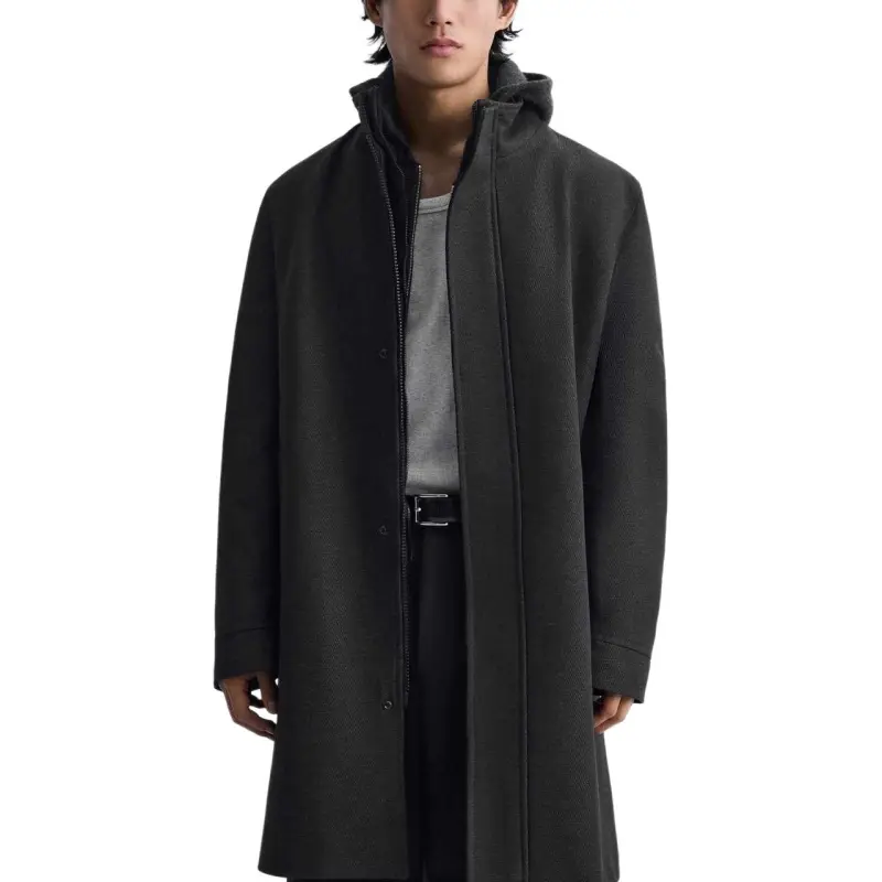 ZARA Coats Men Gray-3