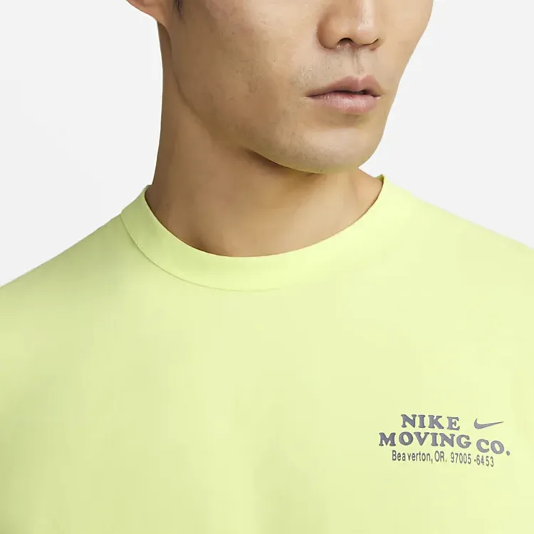 Nike T Shirts Men Light Lemon-3