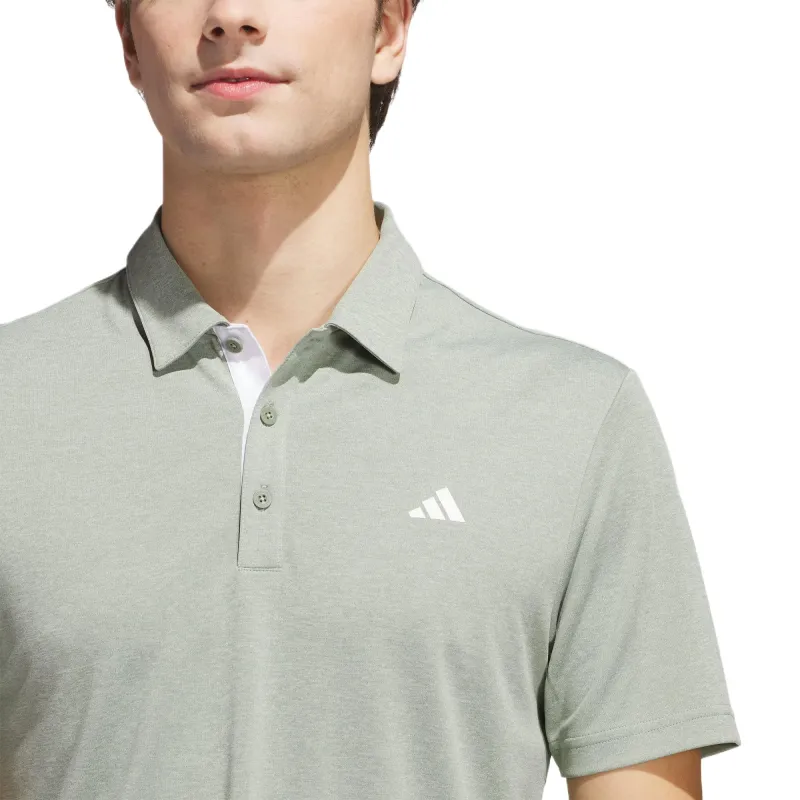 Adidas DRIVE HEATHER POLO SHIRT Polo Shirt Men's Dusty Green-3
