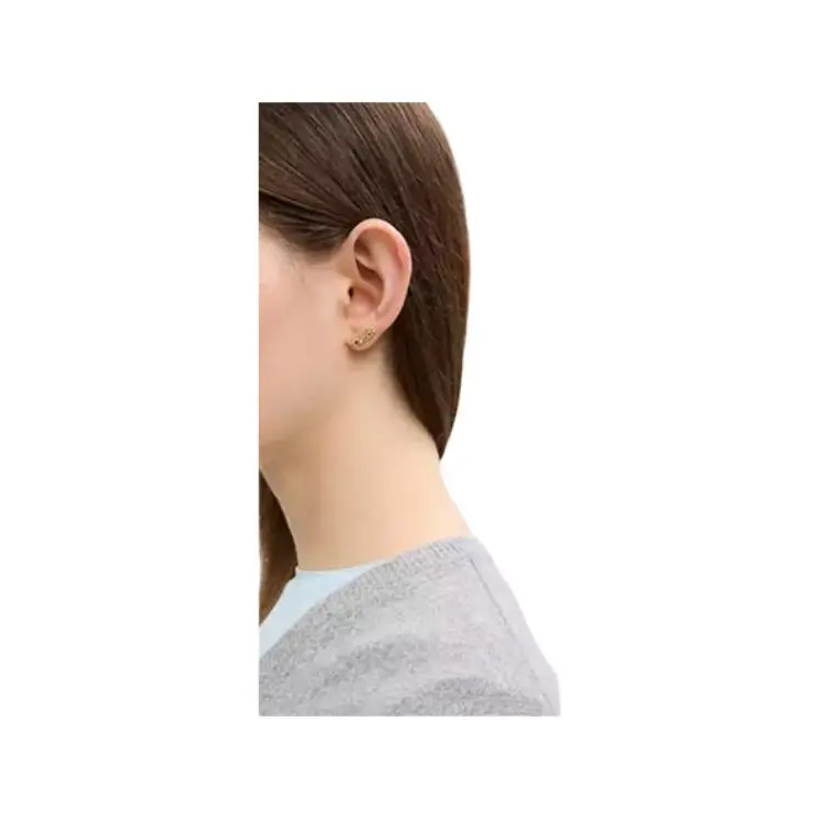 COACH Brass Plated Earrings Unisex Gold-2