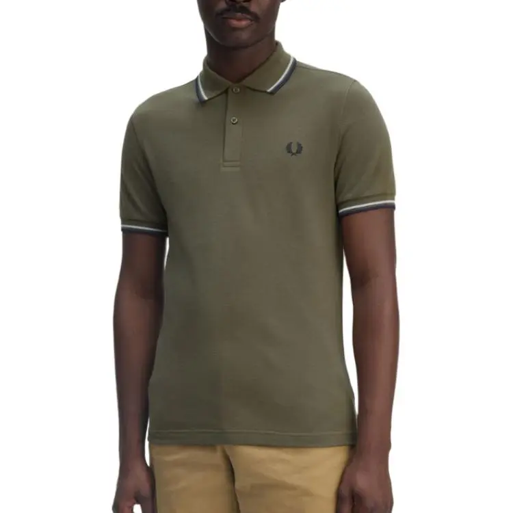 FRED PERRY Polo Shirt Men's Laurel Wreath Green-2